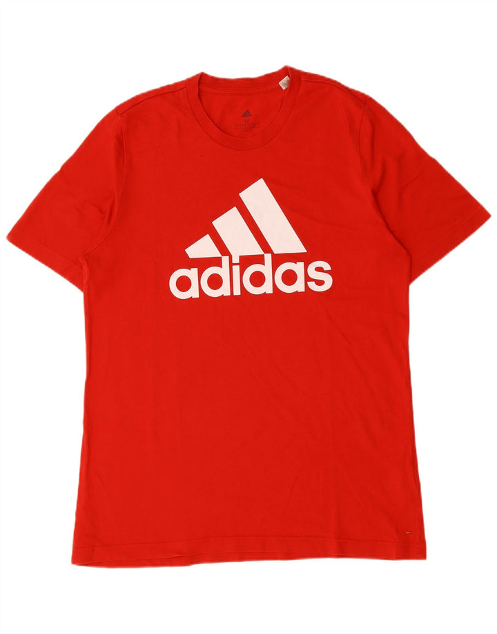 Adidas Herre grafisk T-shirt Top Medium Rød Bomuld