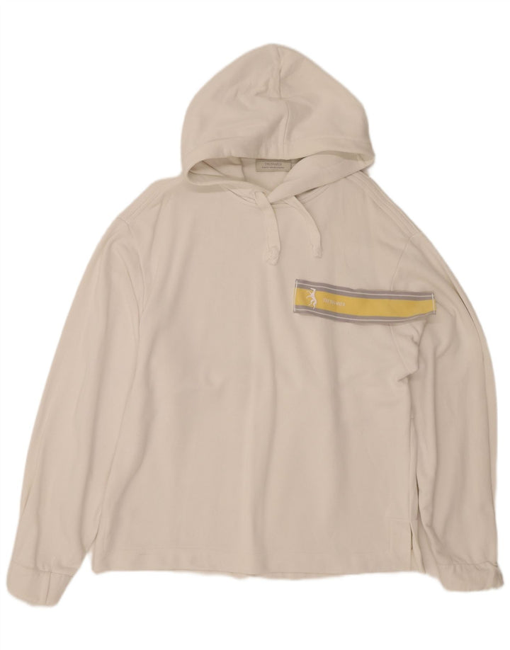 TRUSSARDI Mens Hoodie Jumper Large White