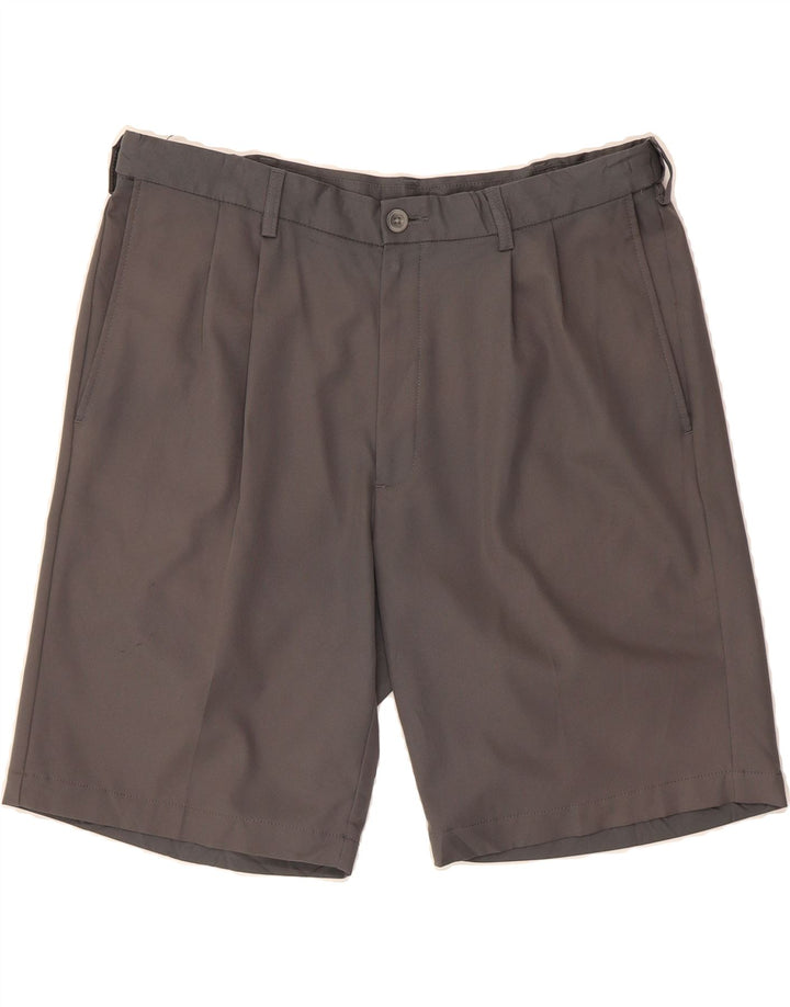 VINTAGE Mens Pegged Chino Shorts W36 Large Grey Polyester Vintage Vintage and Second-Hand Vintage from Messina Hembry 
