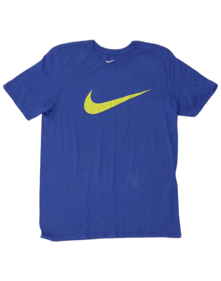 Nike Herre Athletic Fit Grafisk T-shirt Top Medium Blue