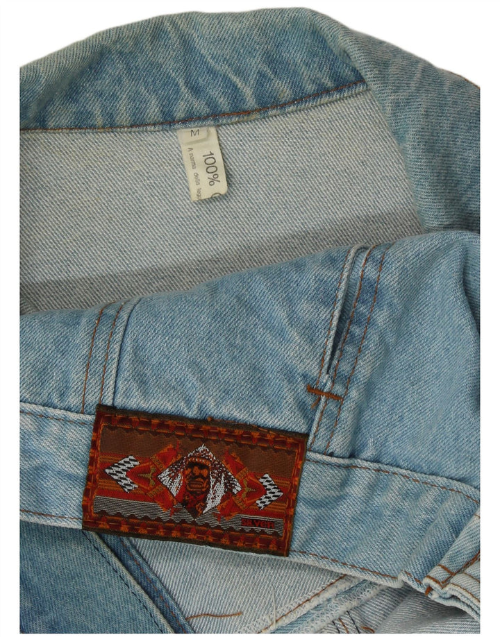 VINTAGE Denimjakke til mænd UK 38 Medium Blue Cotton