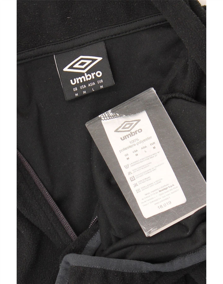 Umbro Herre lynlås hals Fleece Jumper Medium Sort Polyester