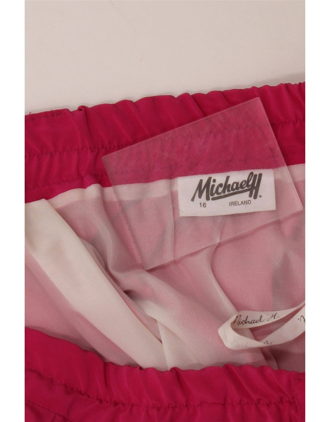 MICHAEL H. Plisseret nederdel til kvinder UK 16 Large W32 Pink Polyester