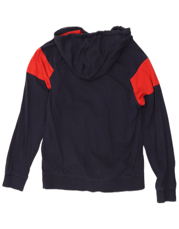 Diadora Dame Hættetrøje Sweater UK 10 Small Navy Blue Colourblock Bomuld