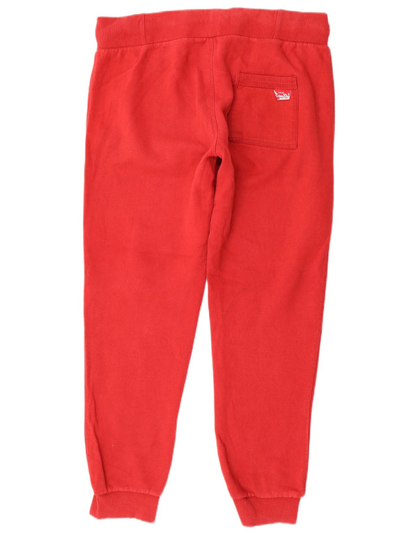 SUPERDRY Herre Track & Field Grafisk træningsdragt Bukser Joggers Large Red