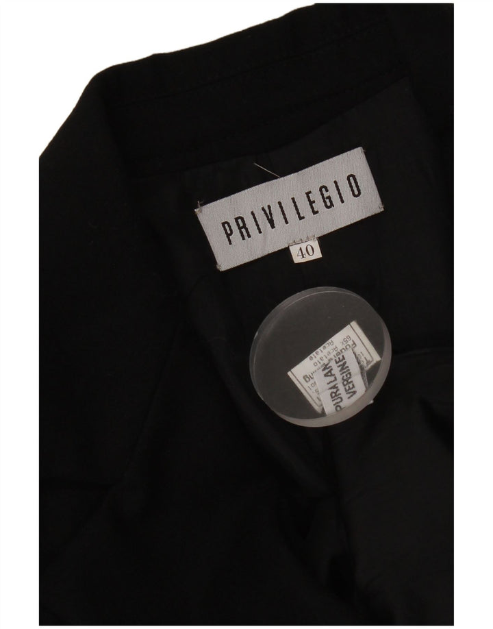 Privilegio Dame 3-knaps blazerjakke IT 40 Small Black Virgin Wool