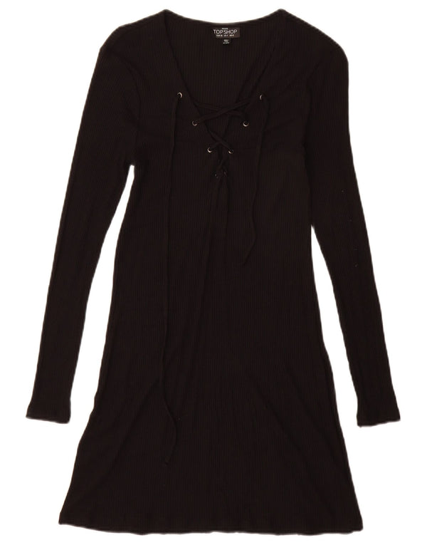 Topshop Petite Jumper Kjole til kvinder DK 8 Lille sort viskose