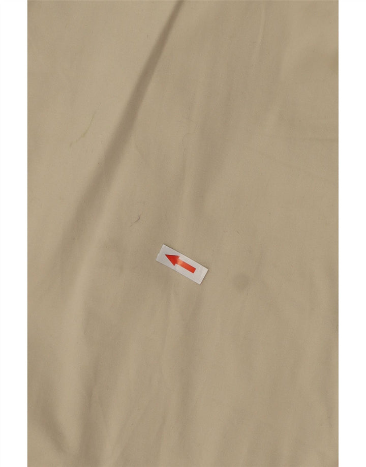Tommy Hilfiger Dame Crop Bomber Jacket UK 16 Stor Beige Bomuld