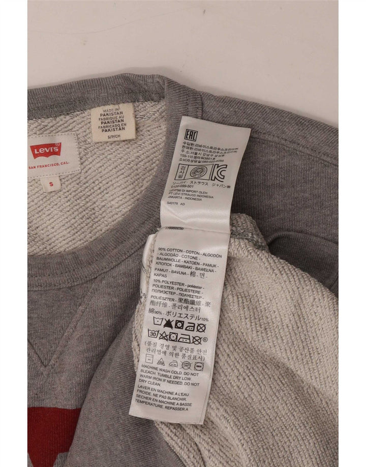 Levi's Grafisk sweatshirt til mænd, lille grå bomuld
