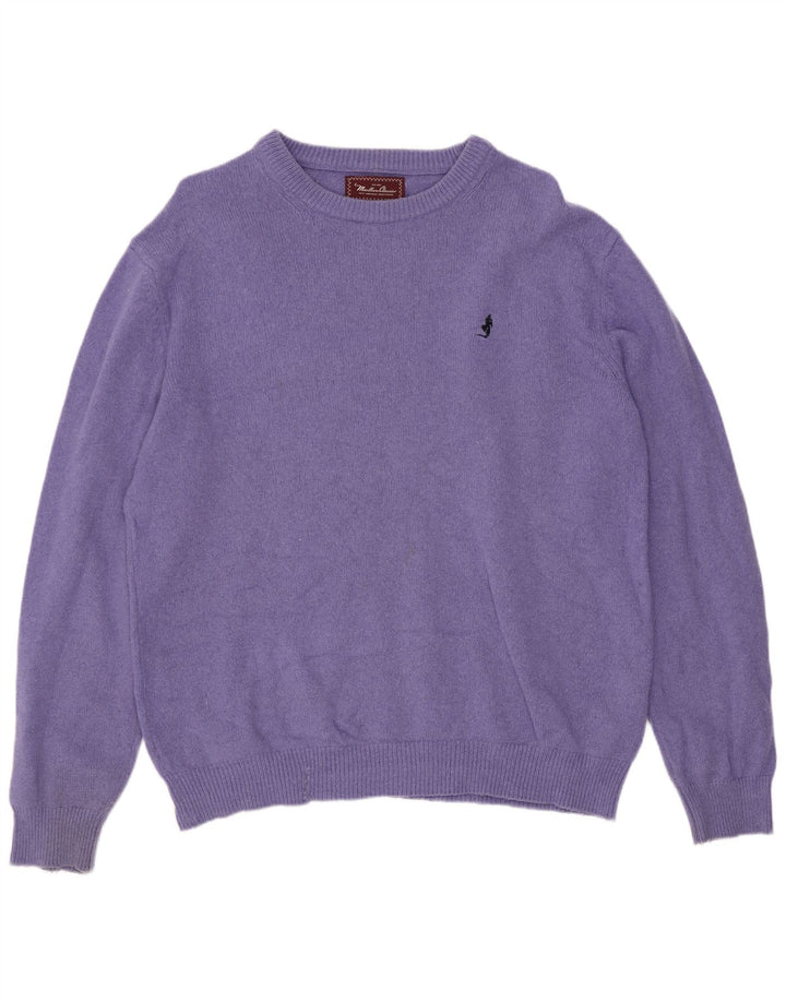 Marlboro Classics Herre Boat Neck Jumper Sweater Stor Lilla Uld