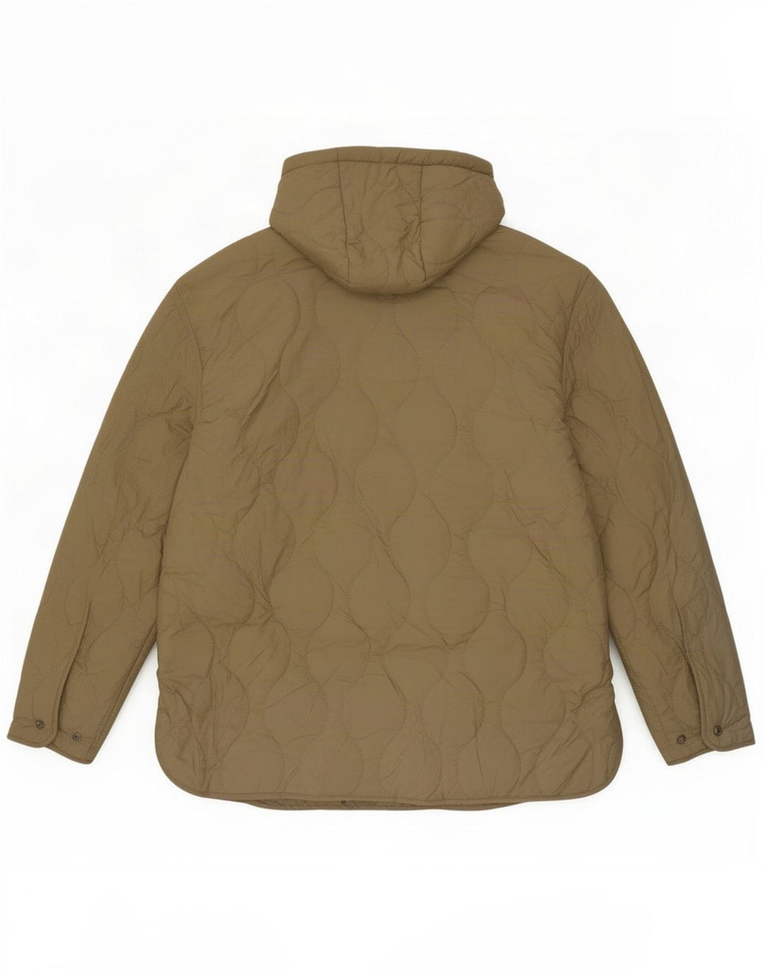 Zara Dame Hætte Oversized Polstret Jakke UK 14 Medium Khaki Polyester
