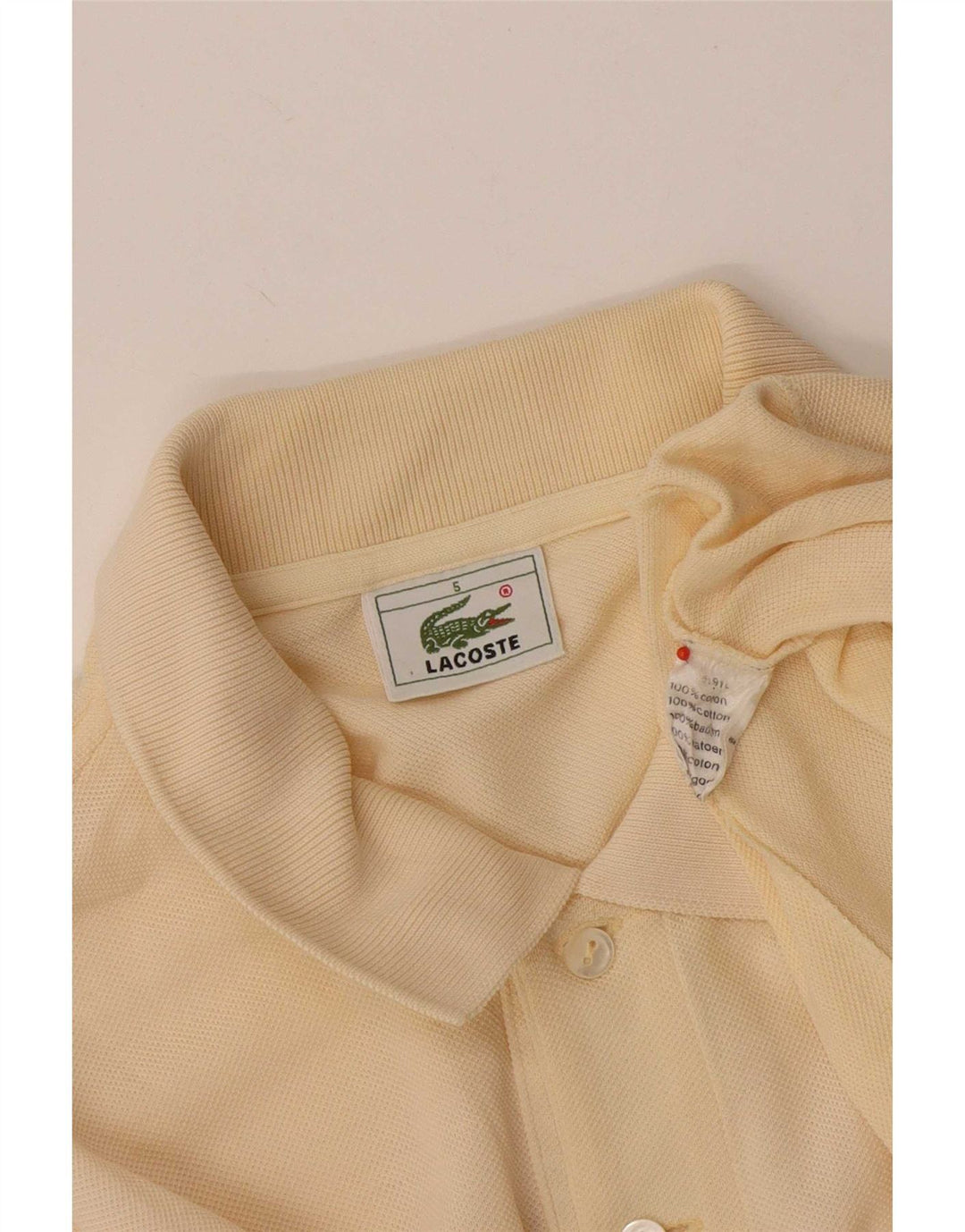 Lacoste Herre poloskjorte str. 5 Large Beige Bomuld
