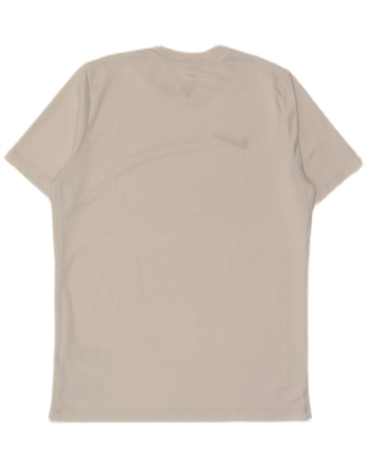 Nike Herre Dri Fit T-shirt Top Stor hvid polyester