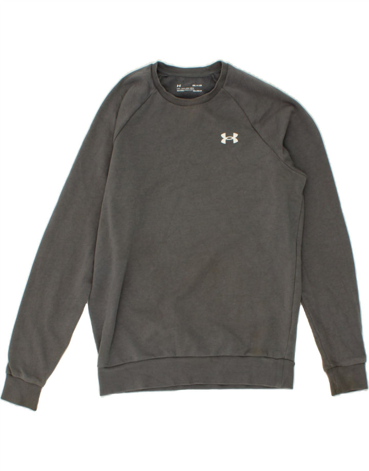 UNDER ARMOUR Mens Sweatshirt Jumper Small Grey Cotton Vintage Under Armour and Second-Hand Under Armour from Messina Hembry 