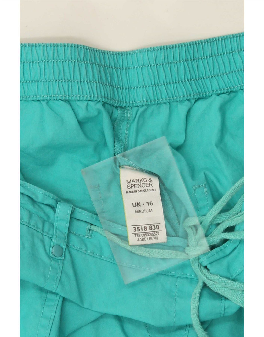 Marks & Spencer Bermuda Shorts til kvinder UK 16 Large W36 L18 Turkis