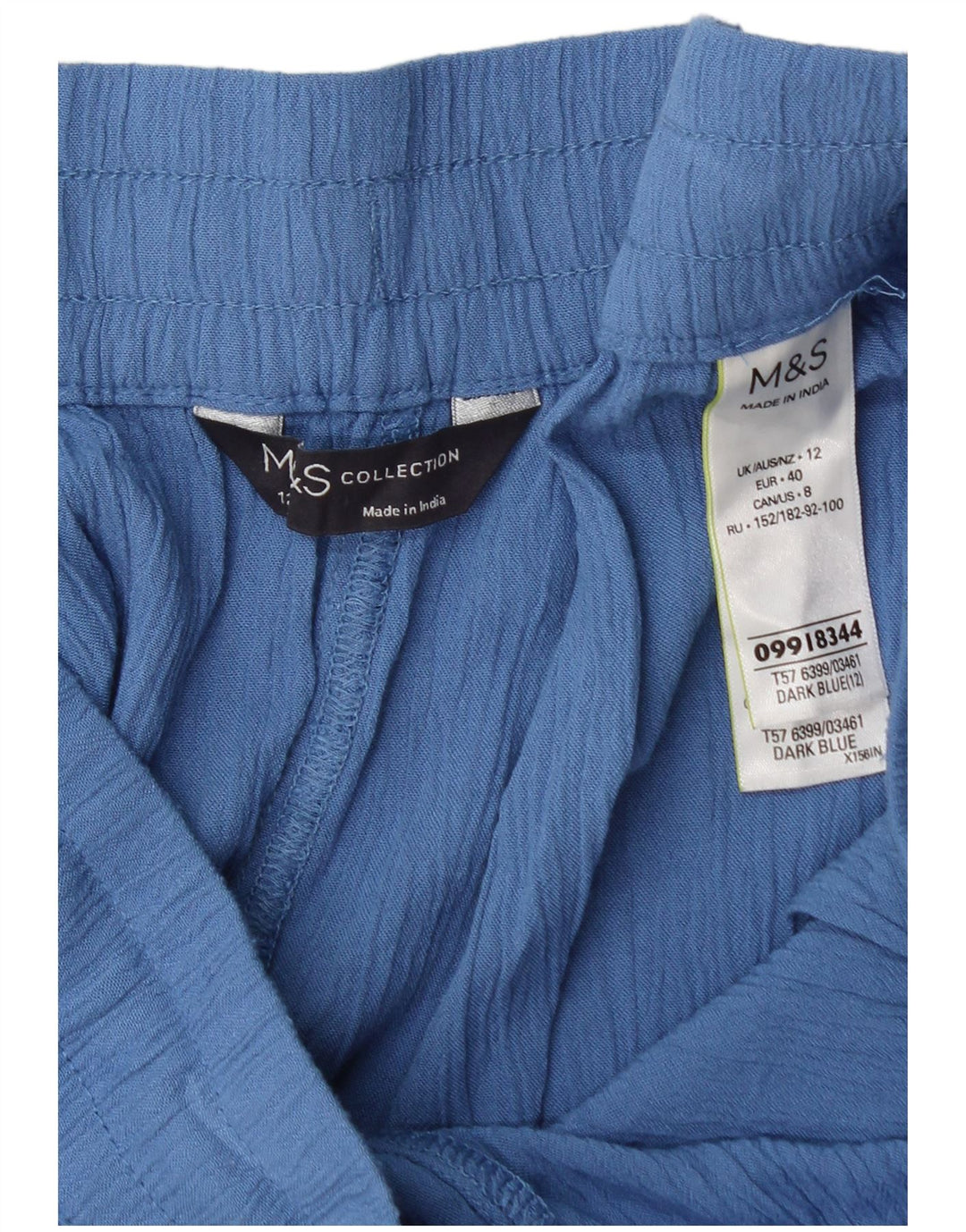 Marks & Spencer Sportsshorts til kvinder UK 12 Medium Blue Viscose