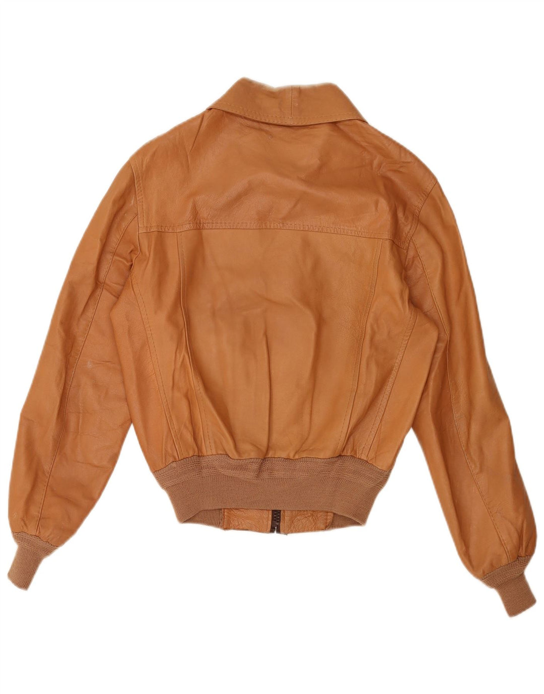 Vintage dame læderjakke IT 50 XL Beige