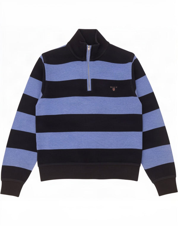 Gant Herre Grafisk Loose Fit Sweatshirt Jumper lille blå stribet bomuld