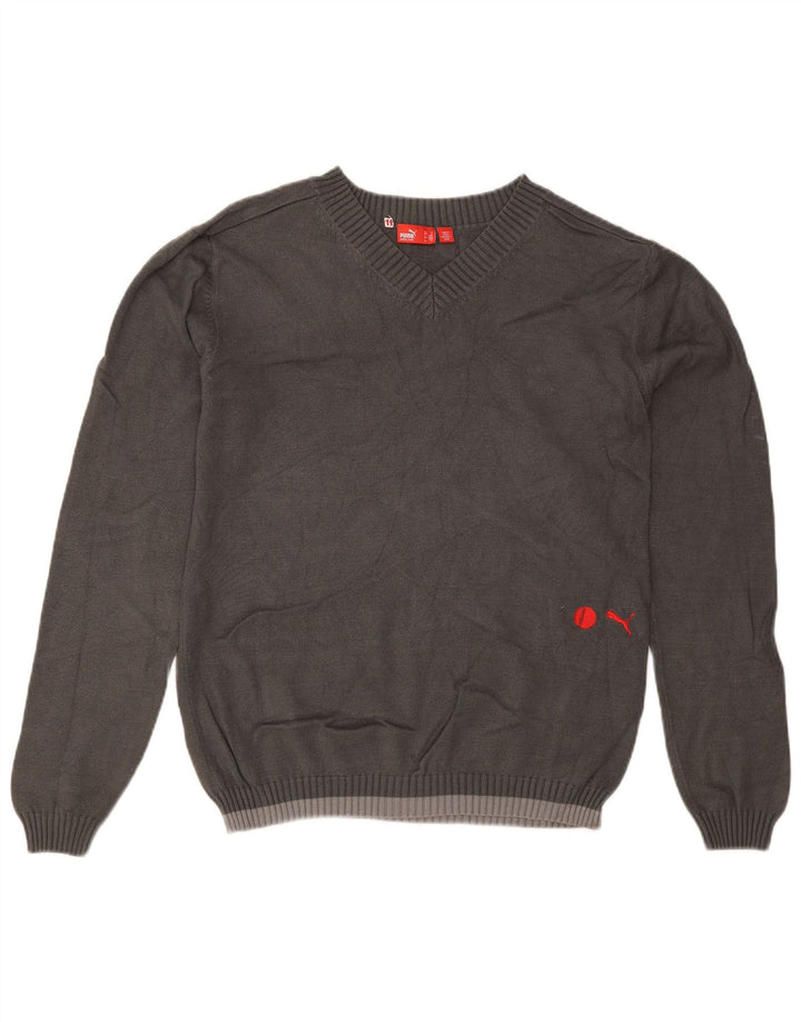 Puma Herre V-hals sweater Medium Grå Viscose