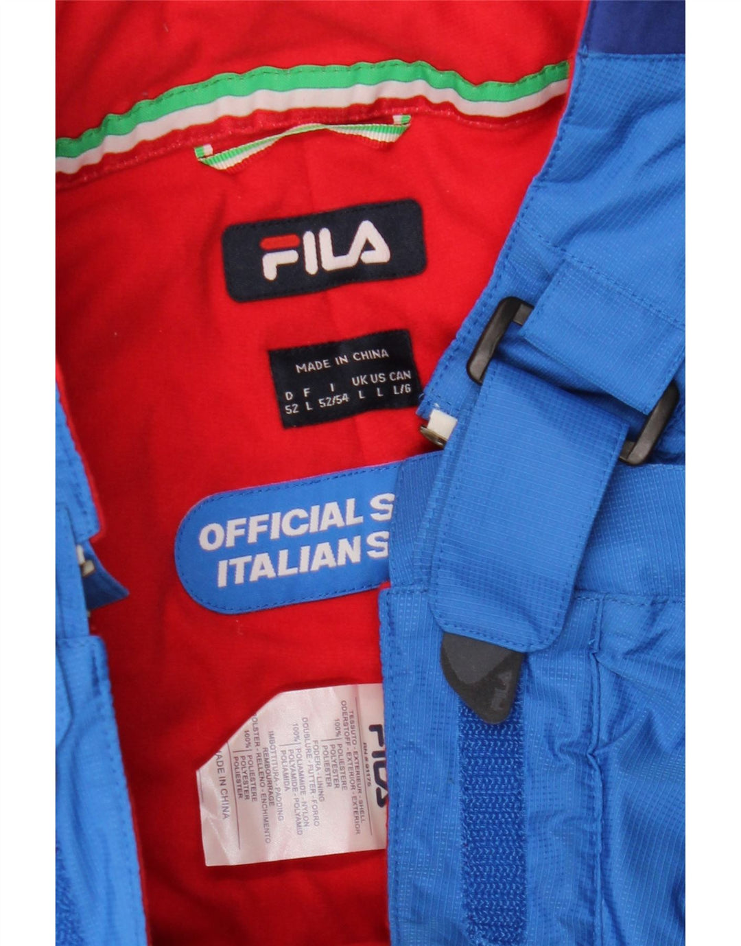 Fila Herre Grafiske Dungarees Skibukser Store Blå Colourblock Polyester