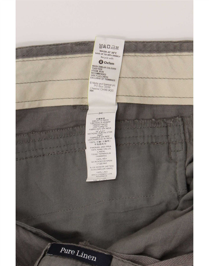 Marks & Spencer Chino Shorts til mænd W38 XL Grå hør