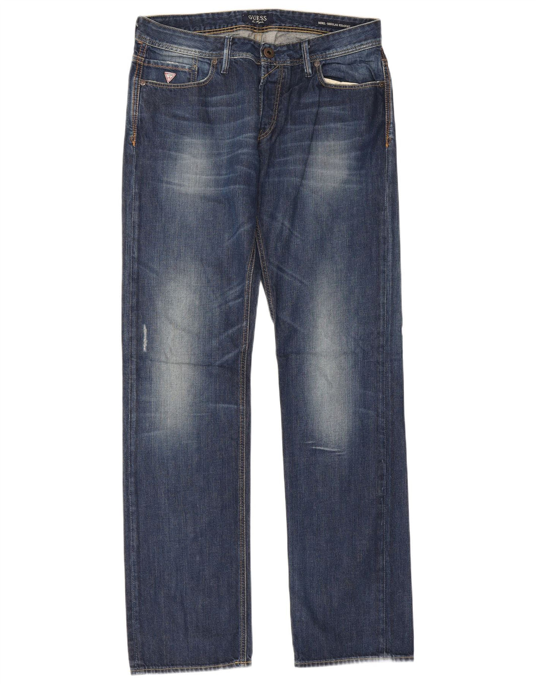 Guess Herre Rebel Regular Straight Jeans W34 L34 Blå