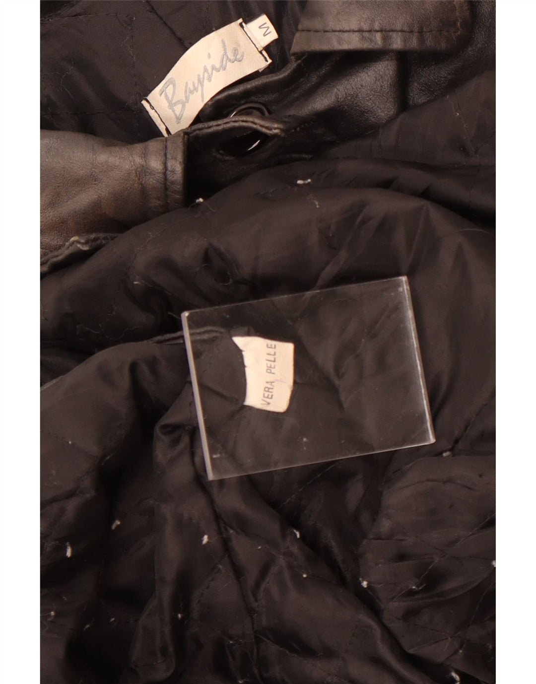 Bayside læderfrakke til kvinder UK 12 Medium sort læder