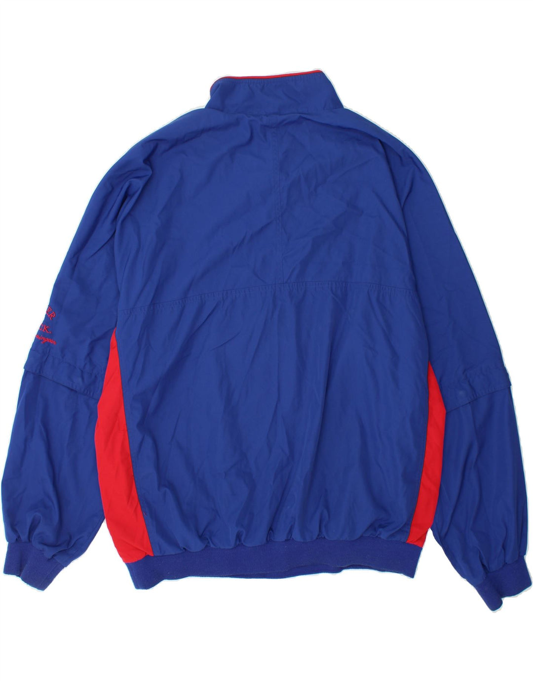 VINTAGE Mens Pullover Tracksuit Top Jacket UK 42 XL Blue Colourblock Vintage Vintage and Second-Hand Vintage from Messina Hembry 