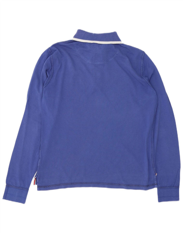 KAPPA Langærmet poloshirt til mænd, stor blå