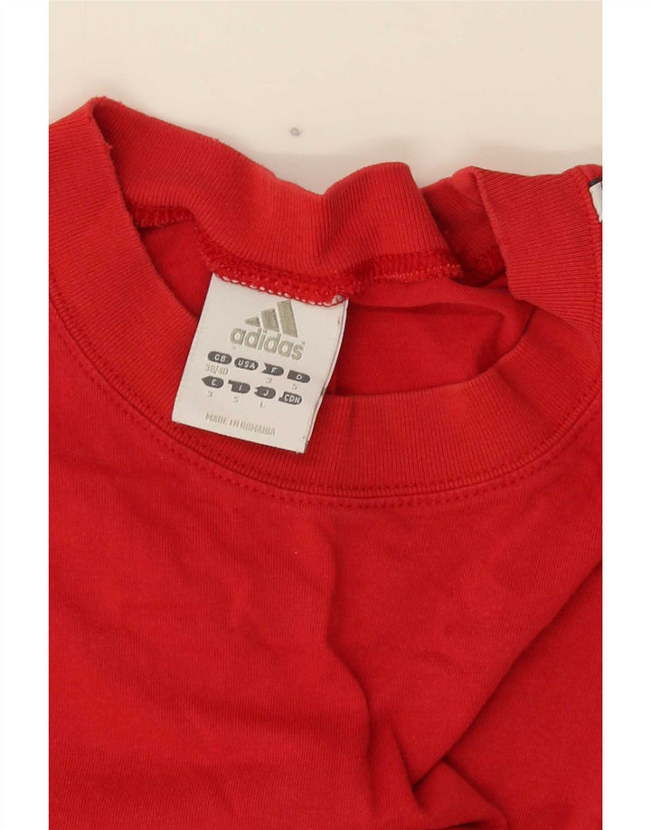 Adidas Herre T-Shirt Top UK 38/40 Medium Rød