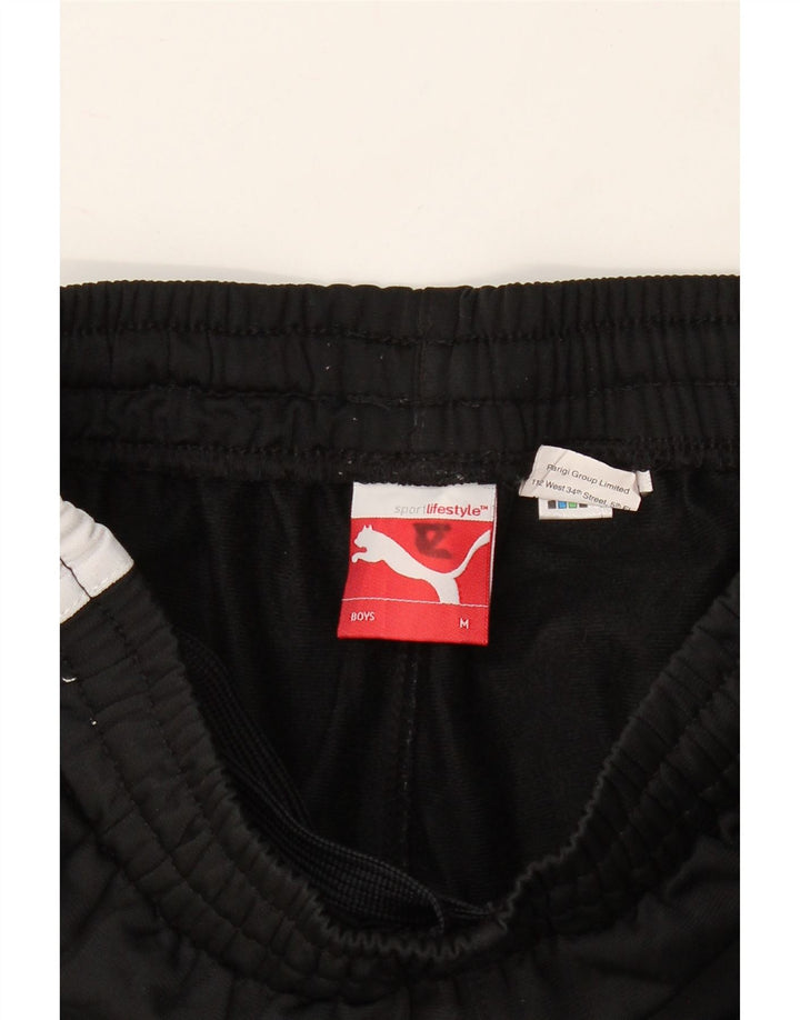 PUMA Boys Tracksuit Trousers 9-10 Years Medium  Black Colourblock Vintage Puma and Second-Hand Puma from Messina Hembry 
