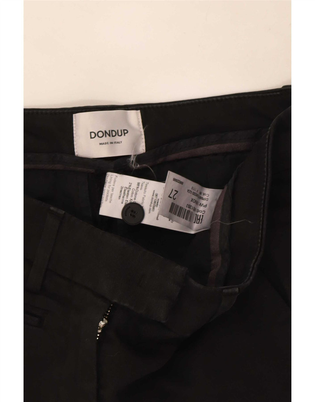 Dondup Dame Slim Chino Bukser W27 L27 Sort Bomuld