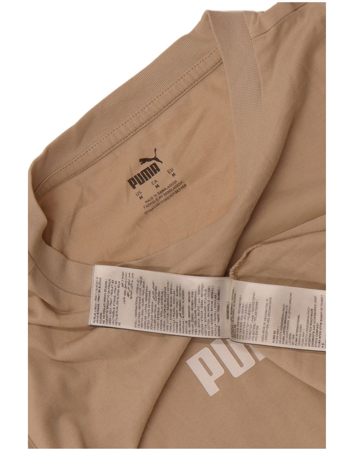 Puma Herre grafisk T-shirt Top Medium Beige Colourblock Bomuld