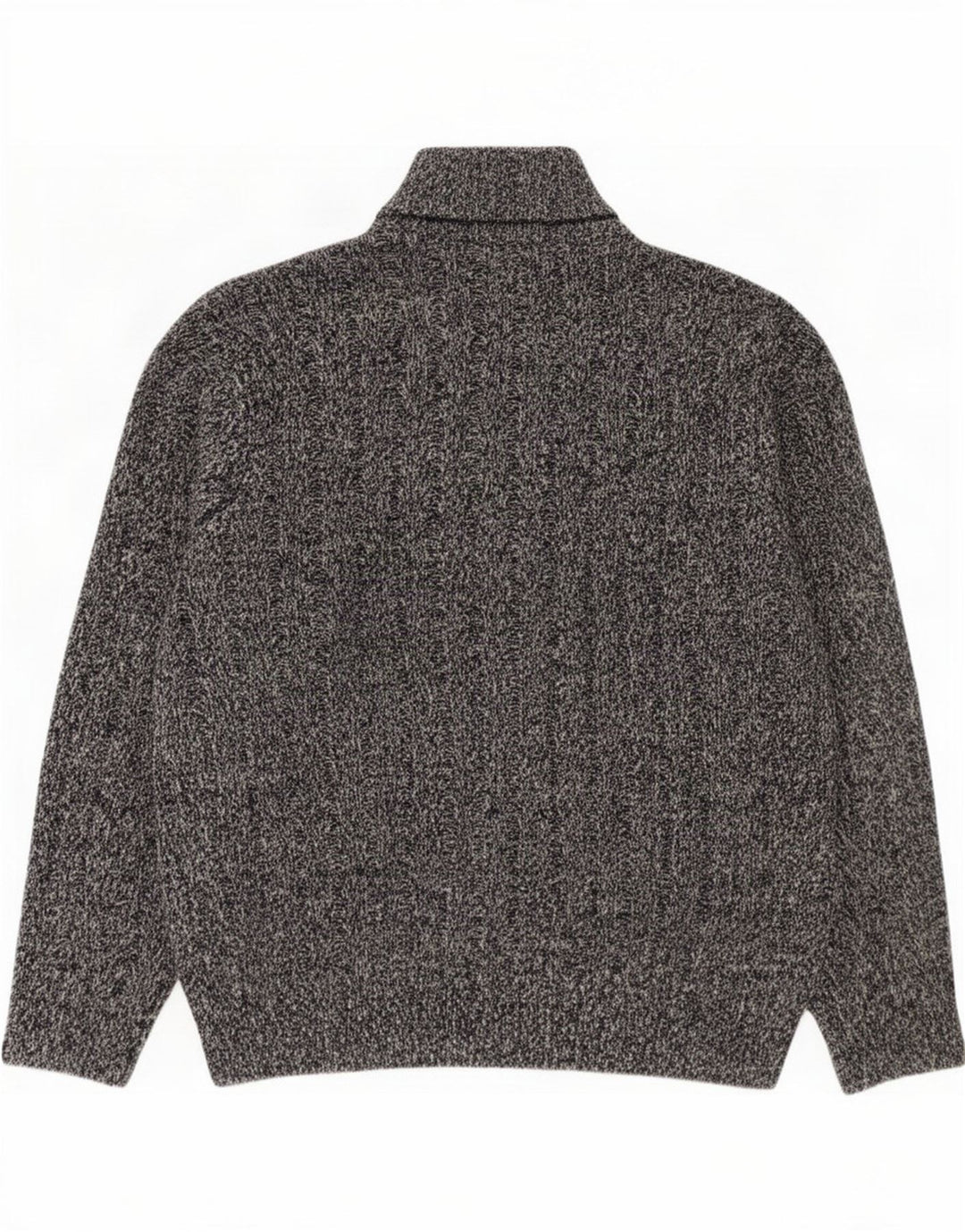Marks & Spencer Herre Zip Neck Jumper Sweater 2XL Blå Flecked Acryl