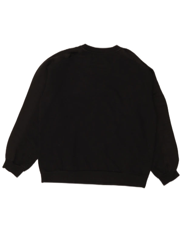 Marks & Spencer Dame Sweatshirt Jumper UK 12 Medium Sort Bomuld