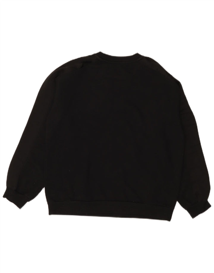 Marks & Spencer Dame Sweatshirt Jumper UK 12 Medium Sort Bomuld