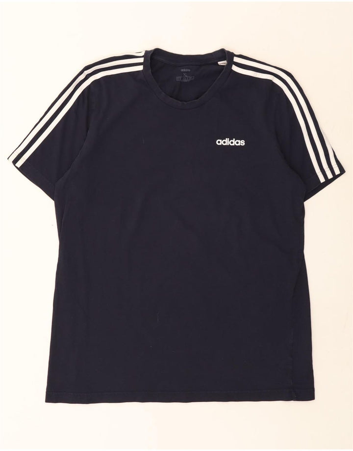 Adidas herre T-shirt top XL marineblå bomuld