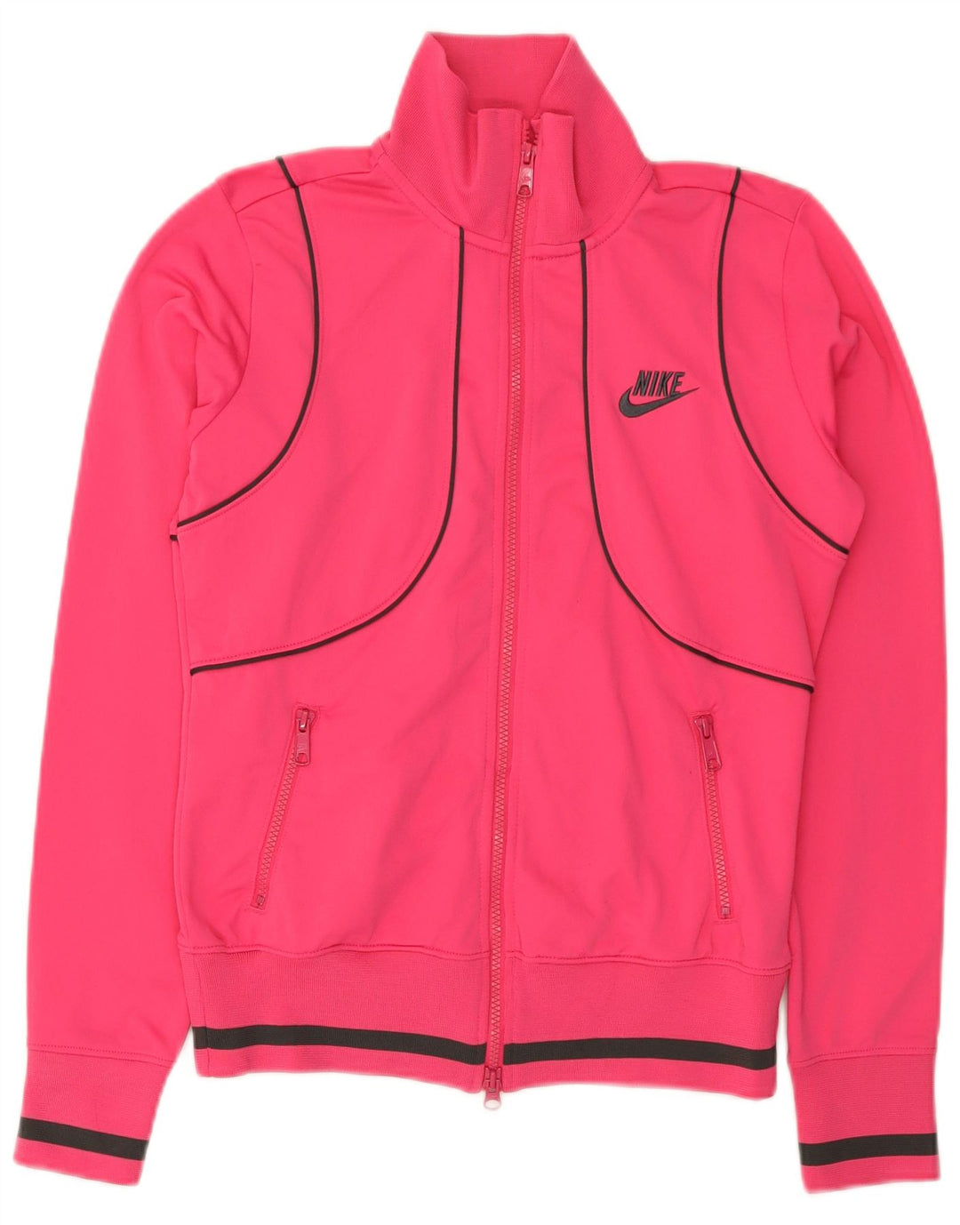Nike træningsdragt topjakke til kvinder UK 10/12 Medium Pink Polyester