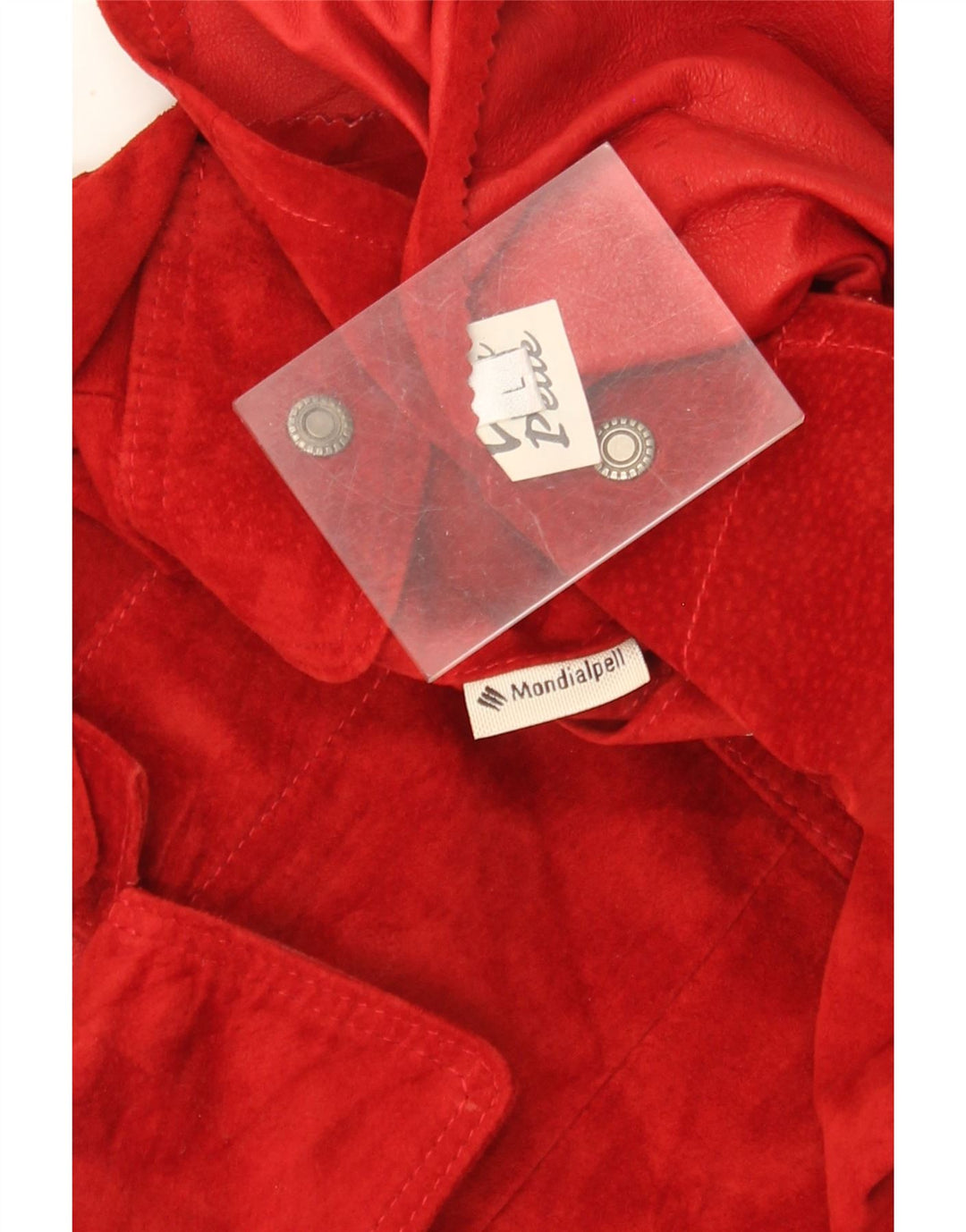 Vintage dame ruskind Gilet UK 14 Large rødt læder