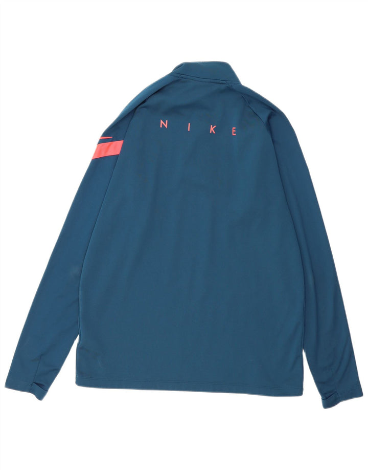 NIKE Herre Dri Fit Grafisk Pullover med lynlåshals Træningsdragt Top Medium Blå