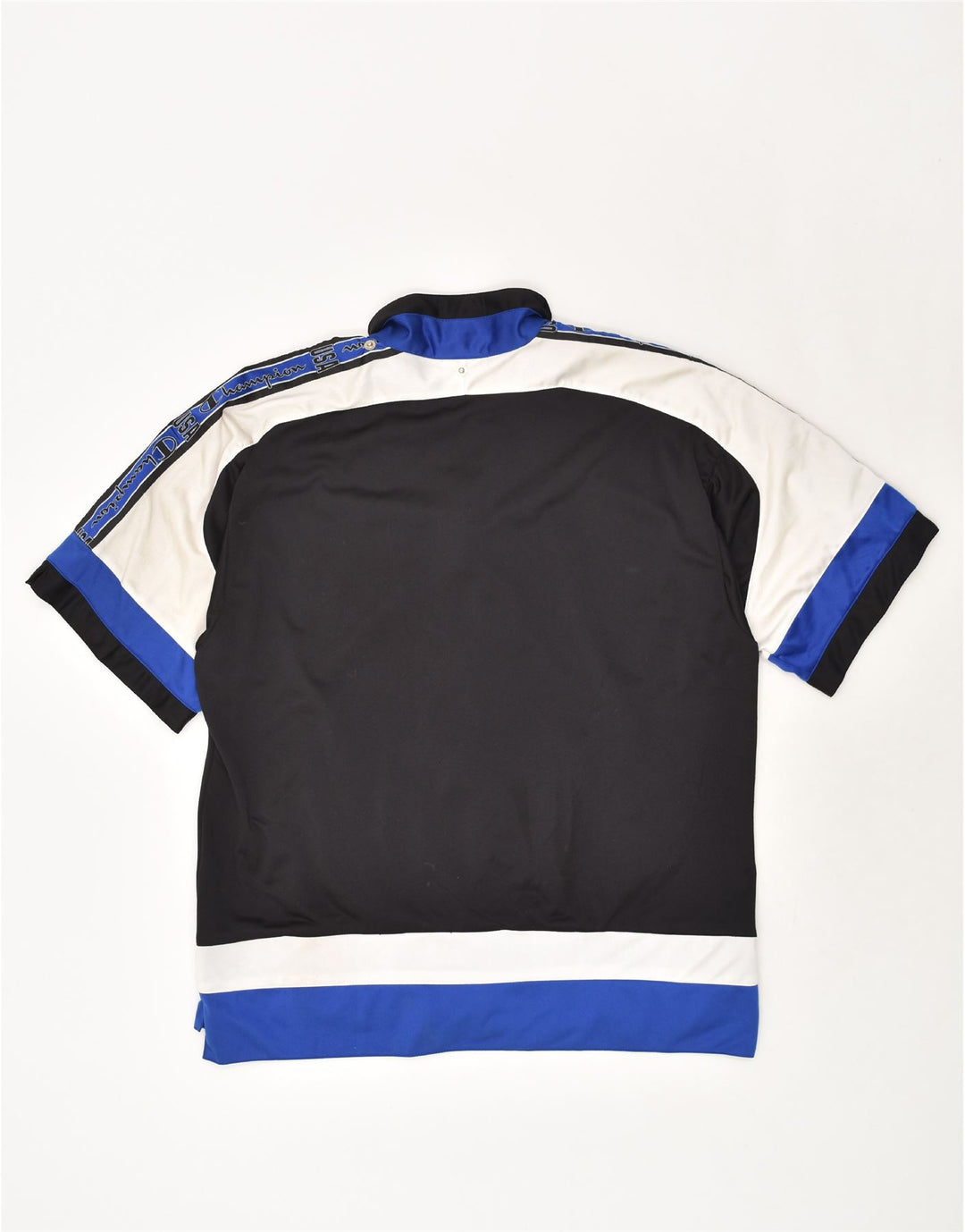 CHAMPION Mens Short Sleeve Tracksuit Top Jacket Large Blue Colourblock Vintage Champion and Second-Hand Champion from Messina Hembry 