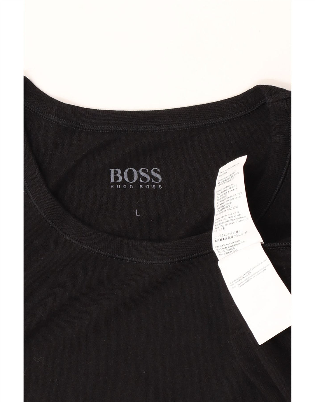 Hugo Boss Herre T-Shirt Top Stor Sort Bomuld