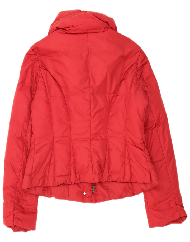 Max Mara Dame Weekend Polstret Jakke UK 12 Medium Rød Polyamid