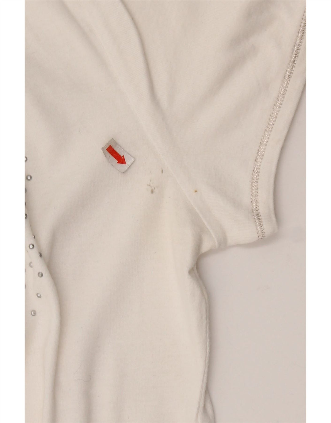 GAS Grafisk poloshirt til kvinder UK 18 XL Hvid bomuld