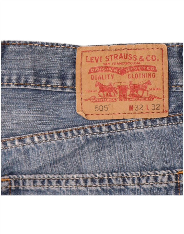 Levi's Herre 505 denimshorts W32 mellemblå bomuld
