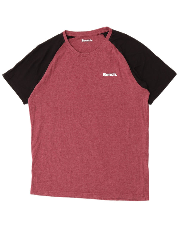 Bænk Kortærmet Regular T-Shirt Top Stor Rød Colourblock Bomuld