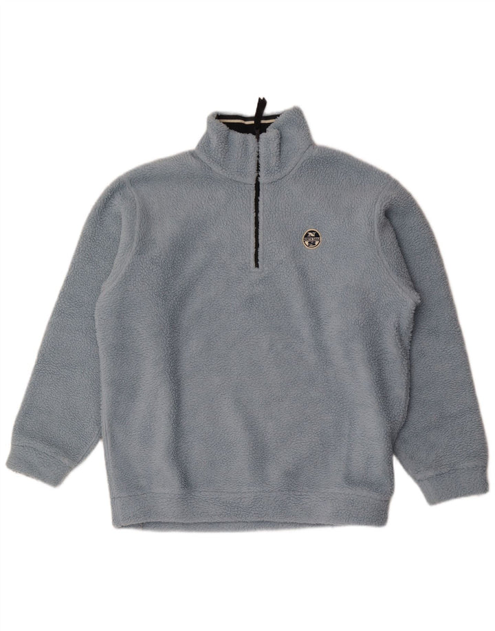 North Sails Herre Zip Neck Fleece Jumper Stor Blå Polyester