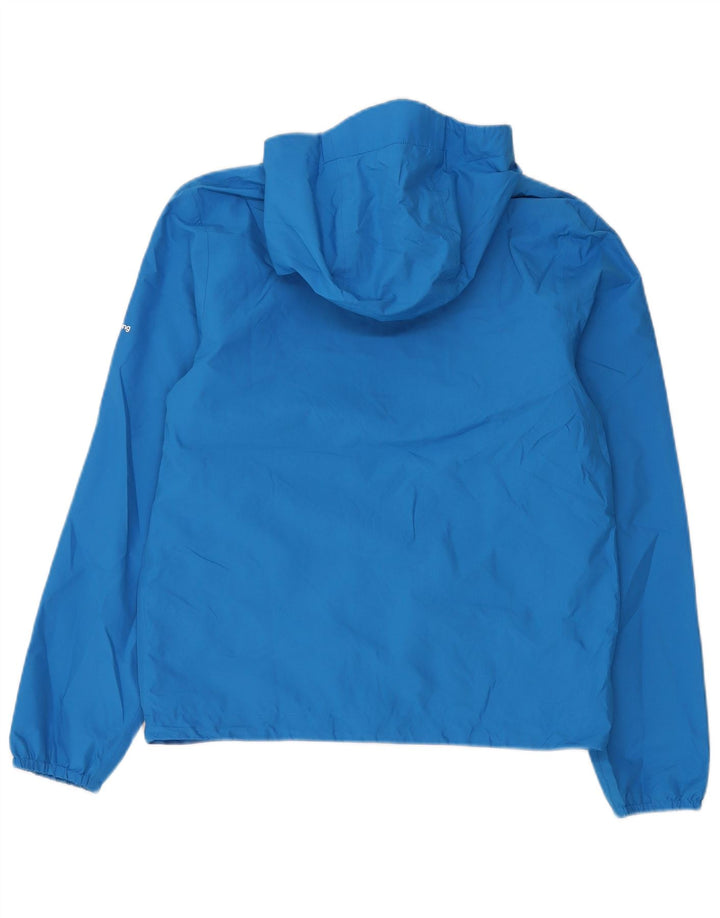 Adidas Grafisk regnjakke med hætte til mænd UK 34 XS blå polyester