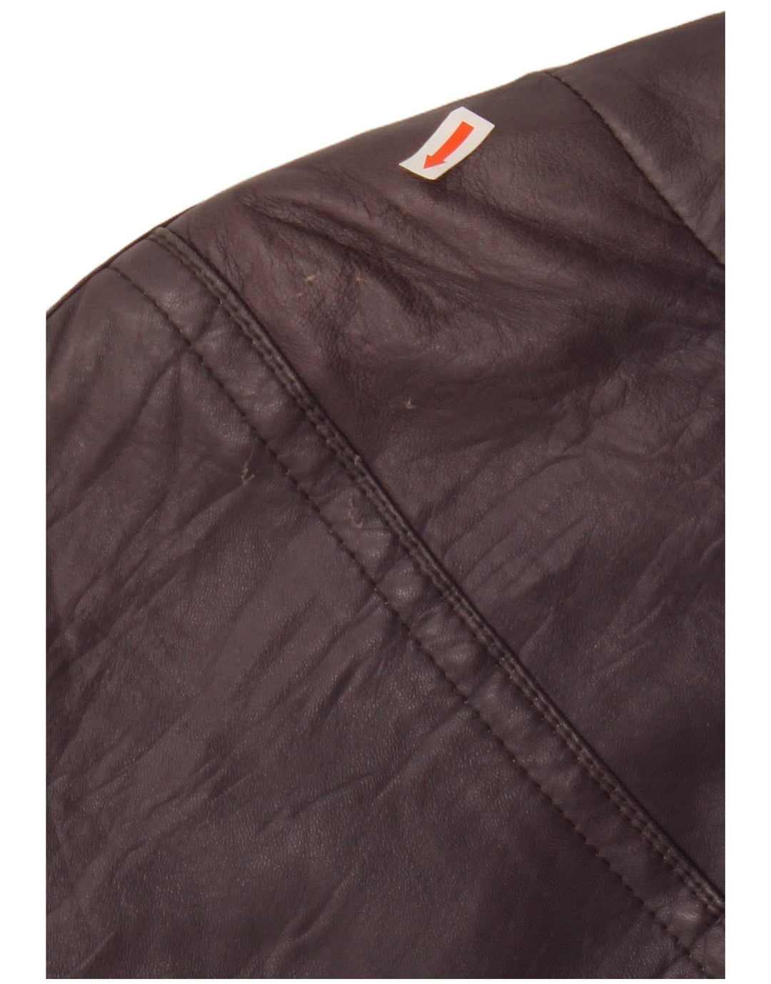 VINTAGE Læderfrakke til kvinder EU 48 2XL Lilla Læder