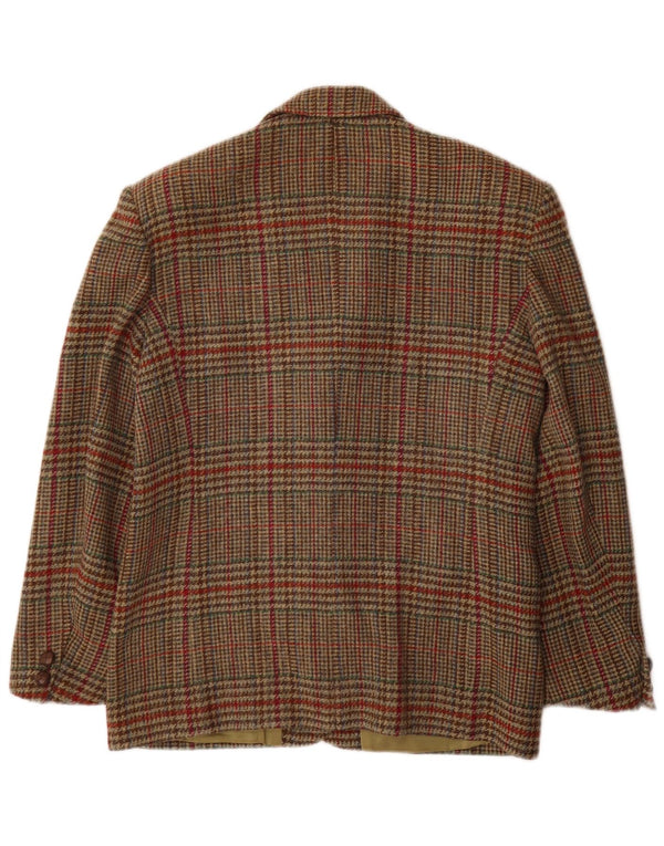 Nuova Citta Womens 2 Button Blazer Jacket IT 46 Large Green Houndstooth